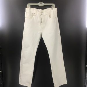 LEVI'S 501 Super White Jeans. Loose straight fit